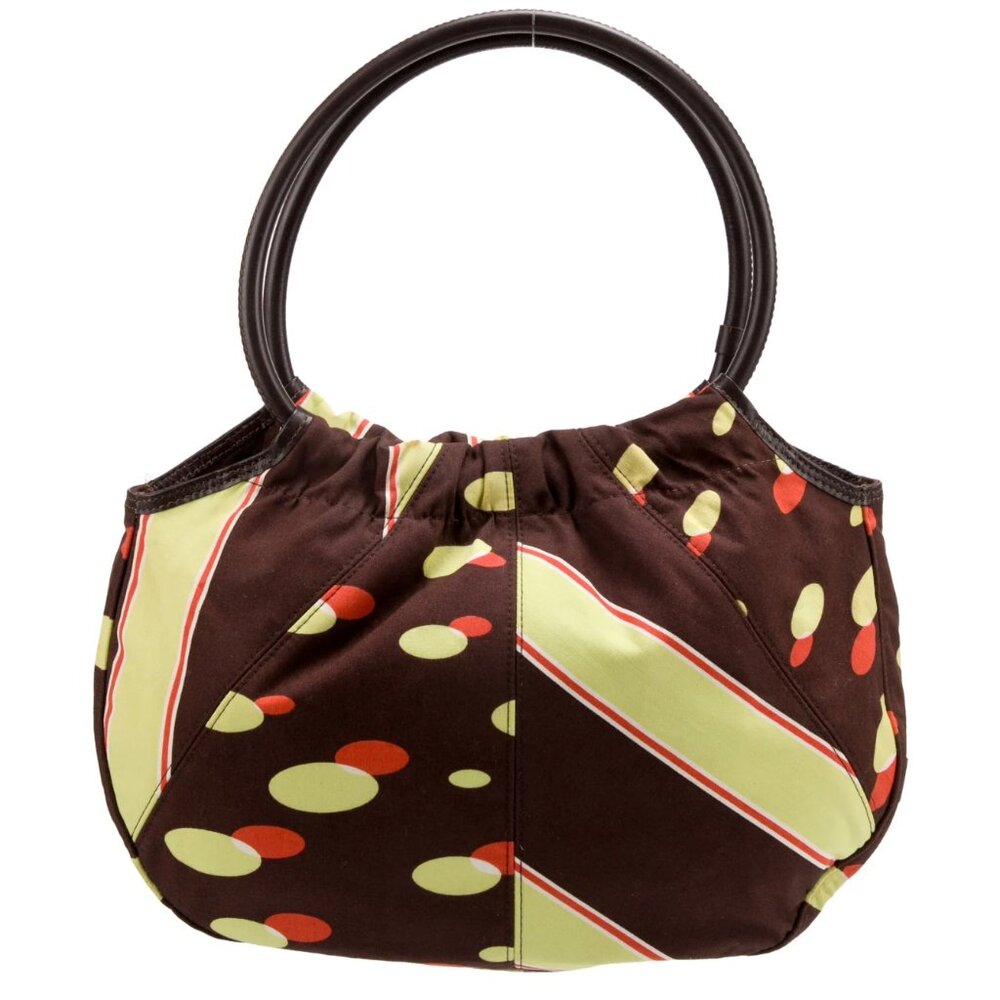 Longchamp printed canvas hobo bag